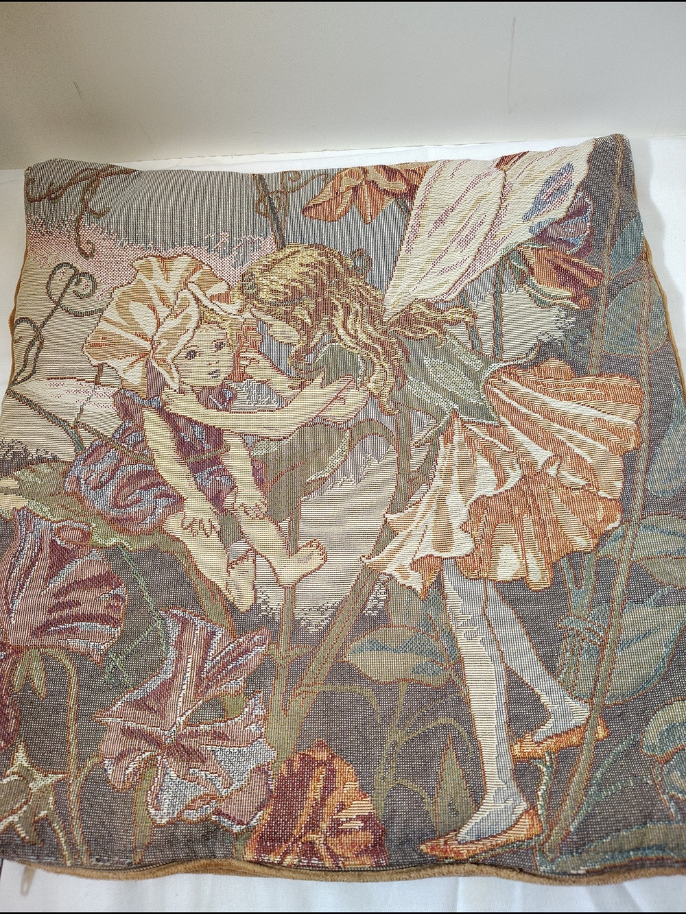 Fairy Garden Tapestry Accent Pillow Cover - Multicolor